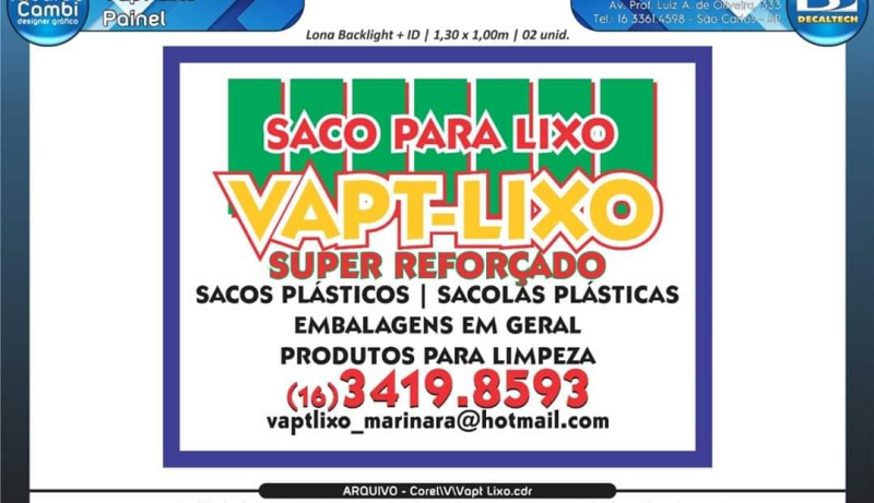 Sacos para lixo vapt lixo São Carlos SP